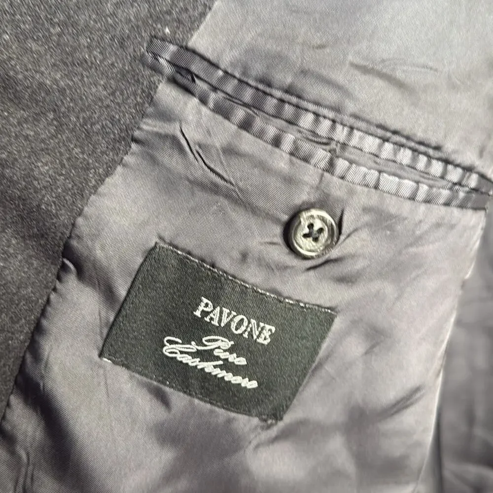 Pavone Men’s Made in Canada 100% Cashmere Soft Jacket Blazer Sz 48 Regular